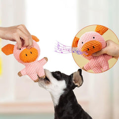 Cuddly Plush Pig Toy for Dogs Cats & Pets