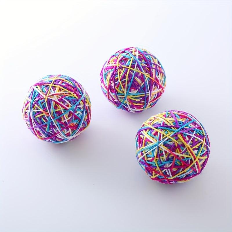 Interactive Cat Teaser Toys Yarn Balls for Fun and Exercise