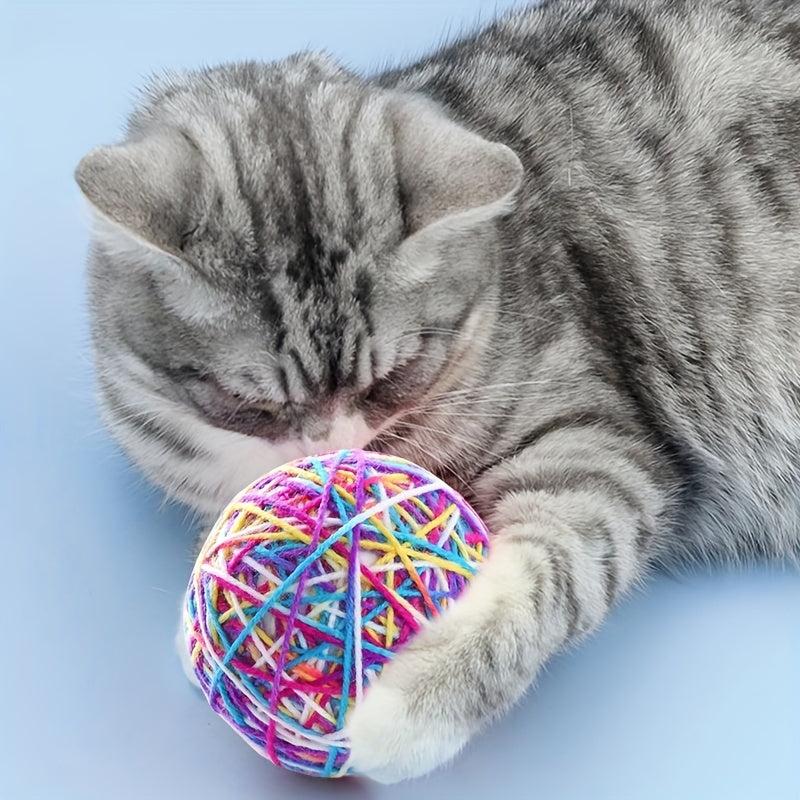 Interactive Cat Teaser Toys Yarn Balls for Fun and Exercise