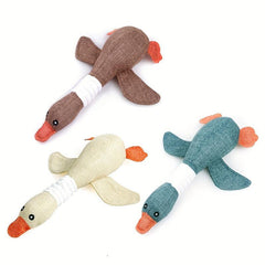 Goose Pet Grinding Teeth Squeaky Plush Toy Durable Chew Toy