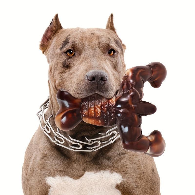Indestructible Dog Chew Toy Bacon Flavored Tough Bone Durable Toy