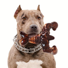 Indestructible Dog Chew Toy Bacon Flavored Tough Bone Durable Toy