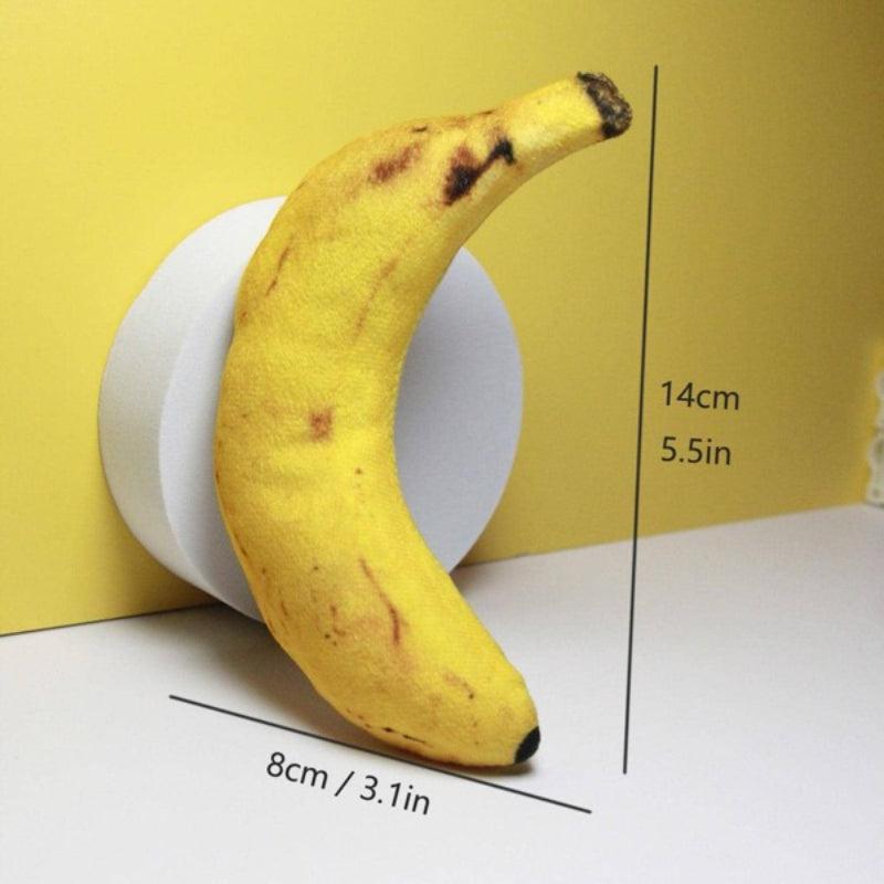 Squeaky Dog Chew Toy with Banana for Teeth Grinding