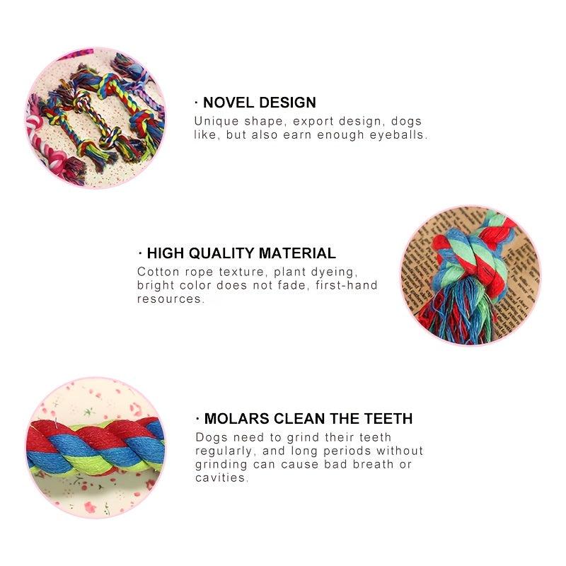 Teeth Cleaning Braided Rope Knot Pet Toy
