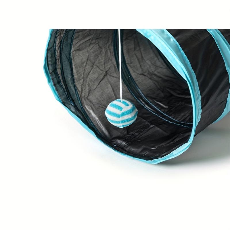 Foldable Cat Tunnel Interactive Pet Toy with Hanging Ball