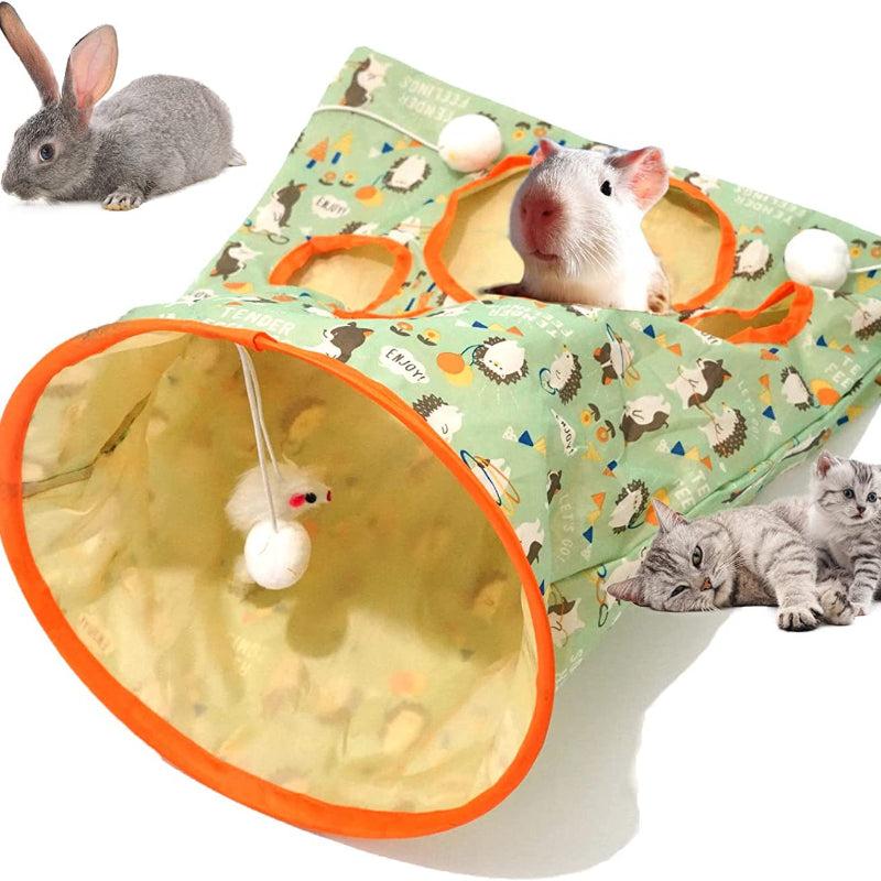 Cat Tunnel Toy Cat Pet Playing Toys With Peek Hole And Toy Ball