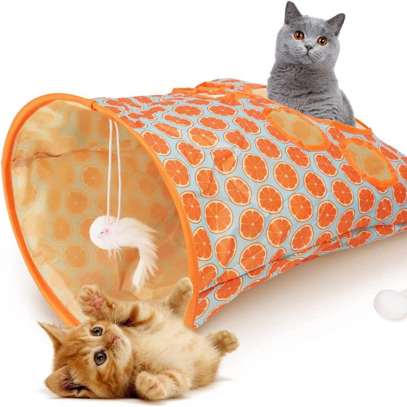 Cat Tunnel Toy Cat Pet Playing Toys With Peek Hole And Toy Ball