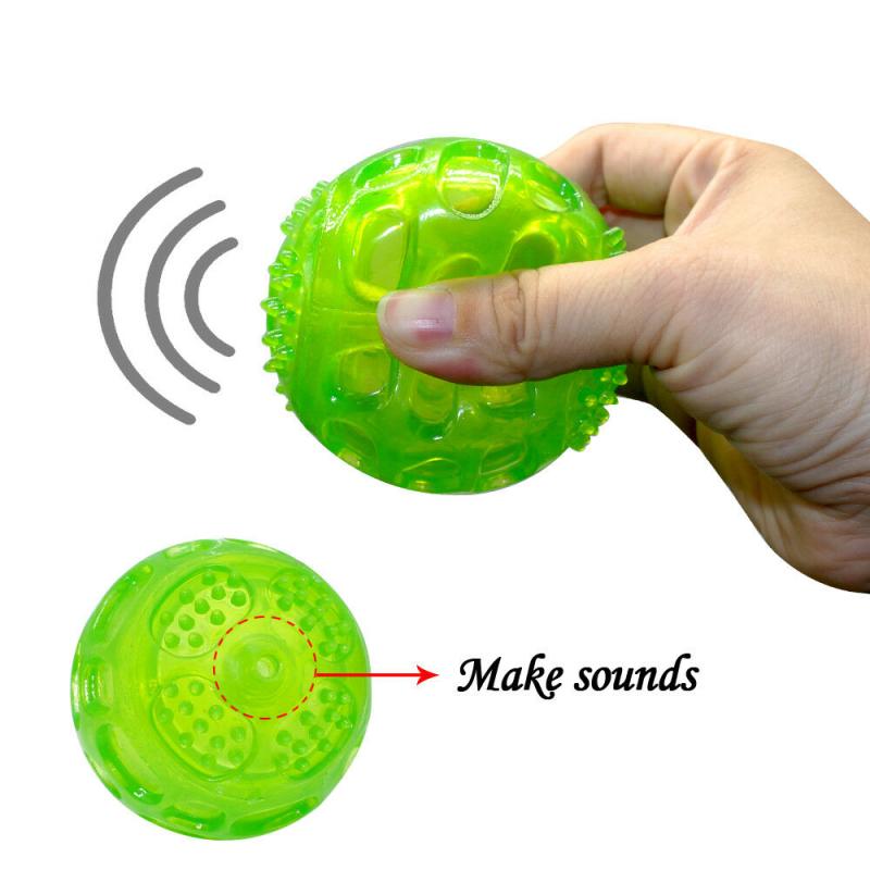 Durable Dog Ball Toy for Teeth Grinding & Interactive Play with Sound Effects