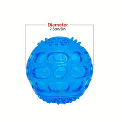 Durable Dog Ball Toy for Teeth Grinding & Interactive Play with Sound Effects