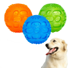 Durable Dog Ball Toy for Teeth Grinding & Interactive Play with Sound Effects