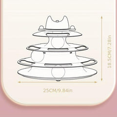 Cat Four Layer Turntable Toy Educational Play Track Tower Cat Teaser Toy
