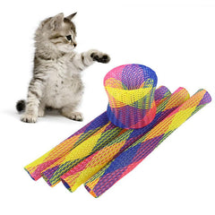 Colorful Spring Hose Kitten Grinding Claw Telescopic Spring Chew Toy
