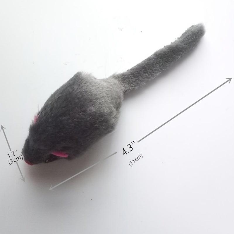 10pcs Plush Mouse Cat Toy Mice Random Assorted Colors