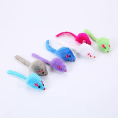 10pcs Plush Mouse Cat Toy Mice Random Assorted Colors