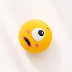 Durable Rubber Ball Toy For Dogs Cartoon Teeth Grinding Interactive Play
