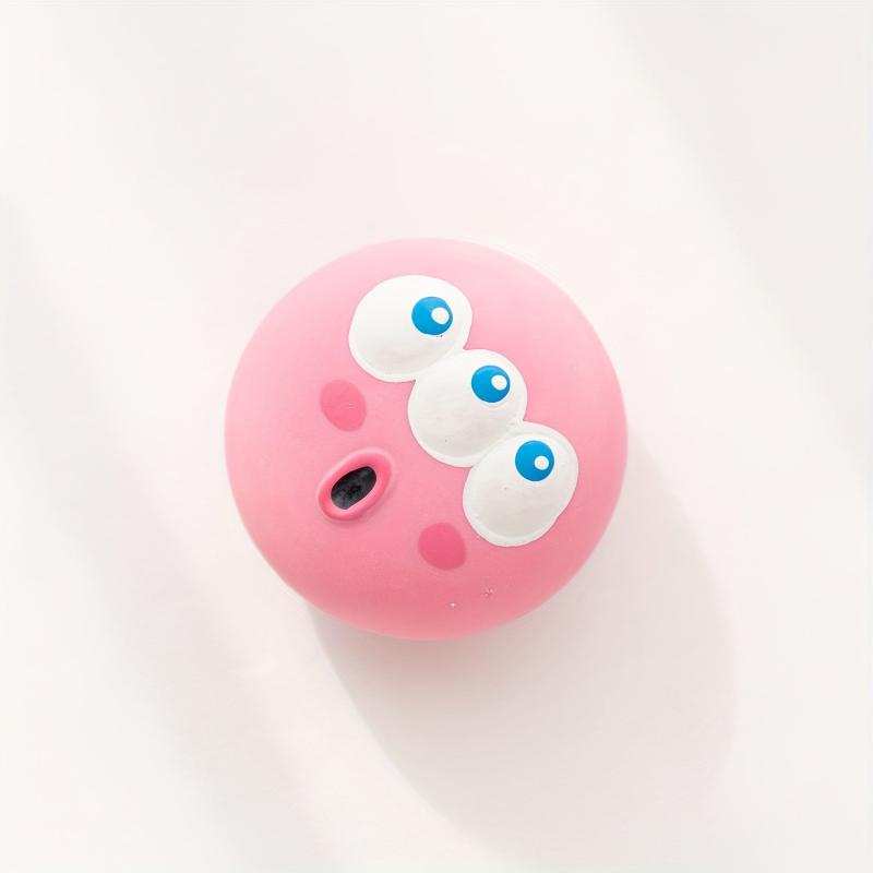 Durable Rubber Ball Toy For Dogs Cartoon Teeth Grinding Interactive Play