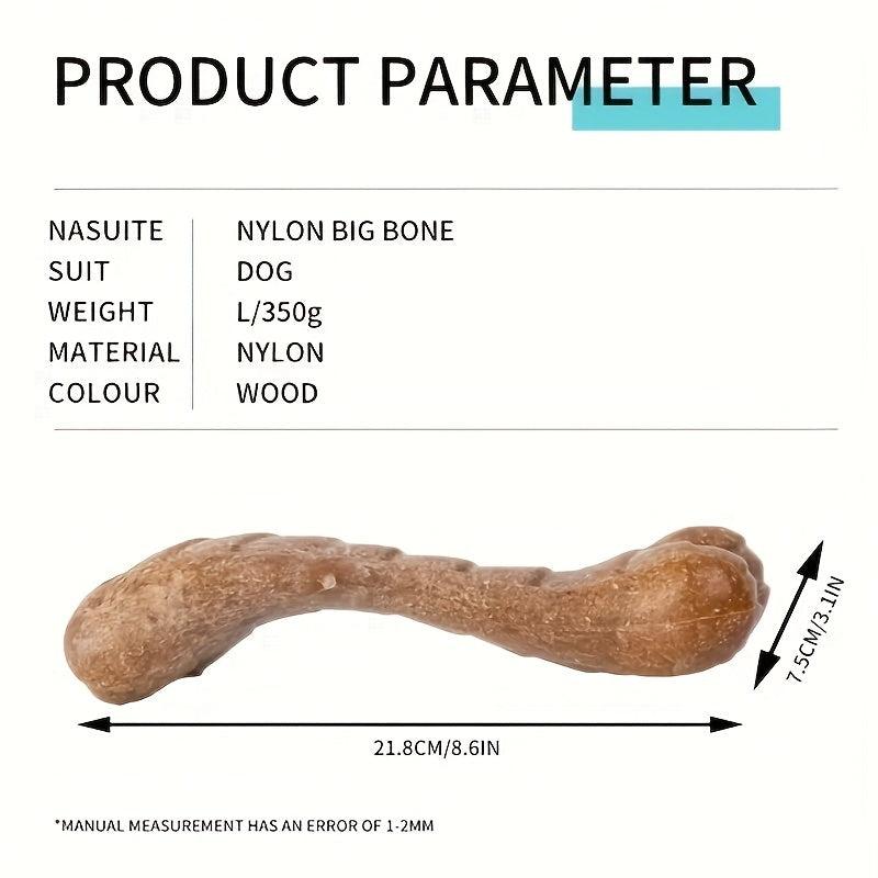 Dog Durable Chew Toy Bone Shaped Interactive Play Beef Flavor Toy