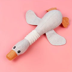 Goose Pet Grinding Teeth Squeaky Plush Toy Durable Chew Toy for Dog
