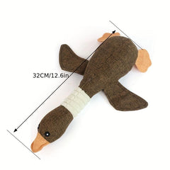 Goose Pet Grinding Teeth Squeaky Plush Toy Durable Chew Toy for Dog