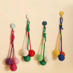 Durable Cat Teaser Stick with Ball Toy for Indoor Play