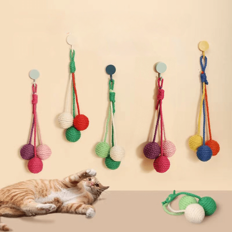 Durable Cat Teaser Stick with Ball Toy for Indoor Play
