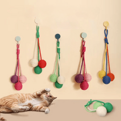 Durable Cat Teaser Stick with Ball Toy for Indoor Play
