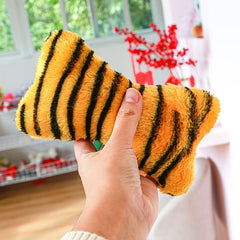 Squeaky Plush Leopard Print Bone Toy for Dogs Multicolor Pet Toy