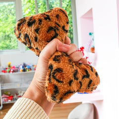 Squeaky Plush Leopard Print Bone Toy for Dogs Multicolor Pet Toy