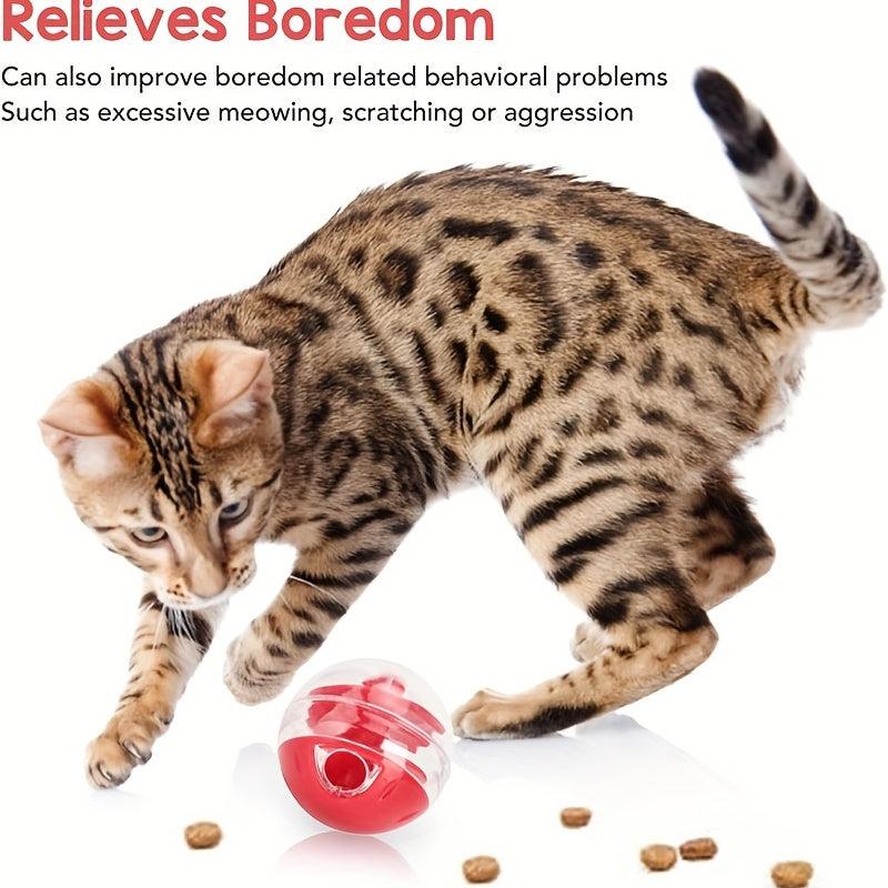 Interactive Cat Treat Ball Toy Food Dispensing Puzzle Slow Feeder