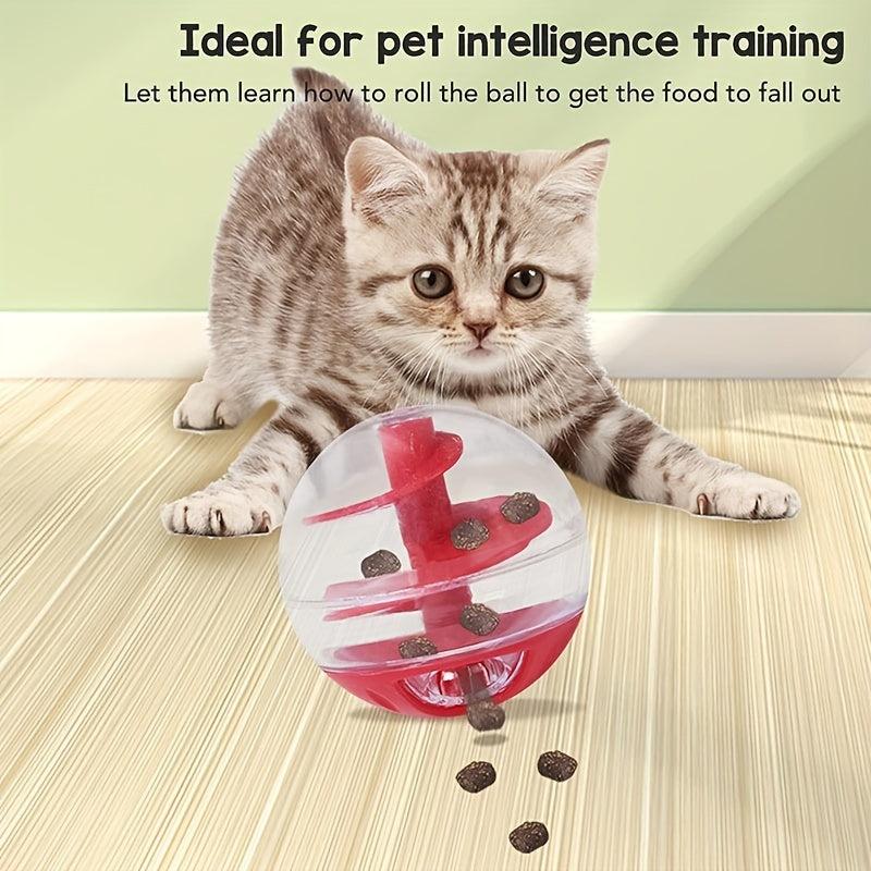 Interactive Cat Treat Ball Toy Food Dispensing Puzzle Slow Feeder