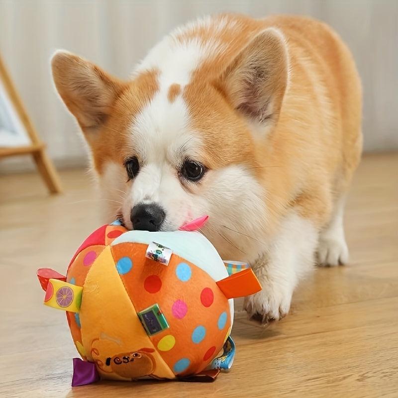 Pet Ball Sound Plush Toy Interactive Chew Squeaky Toy For Pets