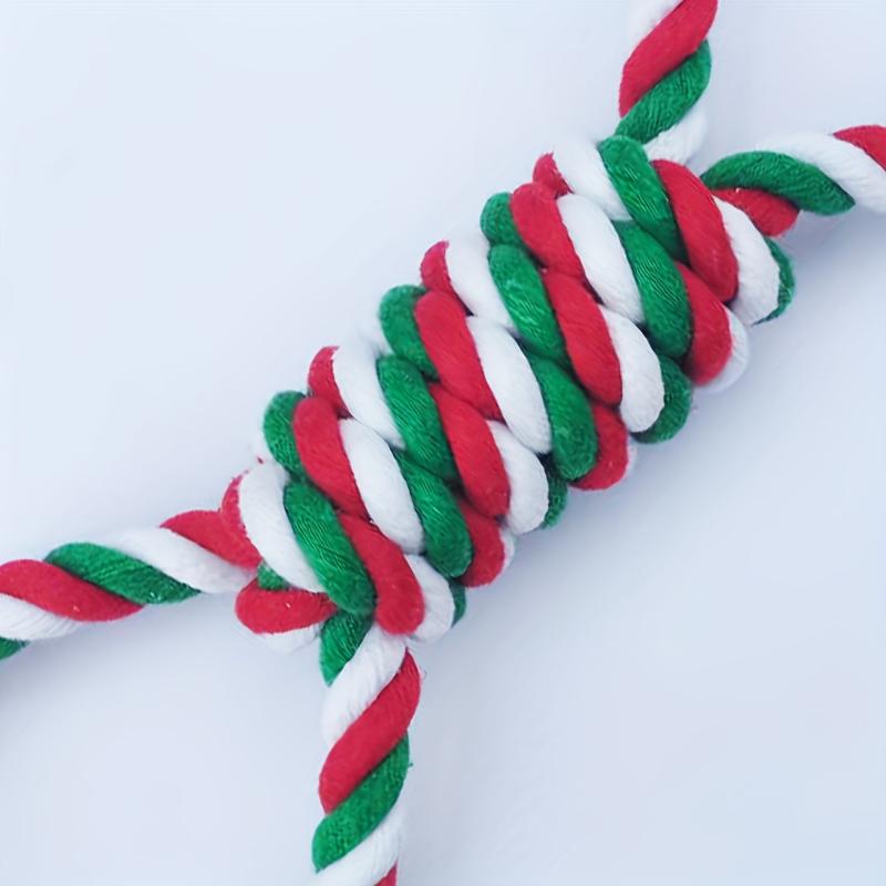 Christmas Dog Chew Toys Interactive Cotton Rope Toy Small Medium Dog Teeth Clean