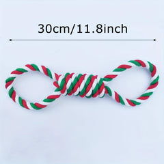 Christmas Dog Chew Toys Interactive Cotton Rope Toy Small Medium Dog Teeth Clean