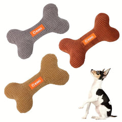 Bone Pet Grinding Teeth Squeaky Plush Toy for Dogs