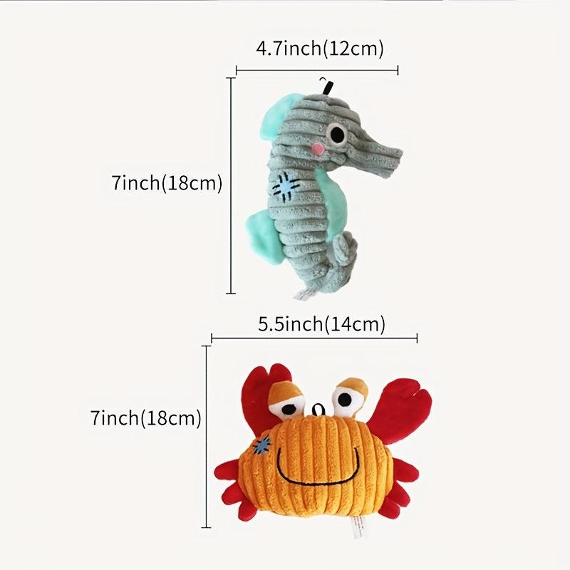 Durable Sea Animals Plush Toy for Dogs with Squeaker