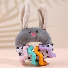 Rabbit Shaped Pet Teeth Grinding Toy with Biting Sound
