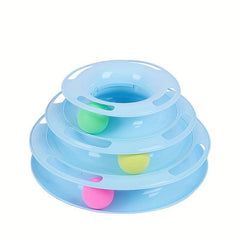 Cat Three Layer Turntable Toy Educational Play Track Tower