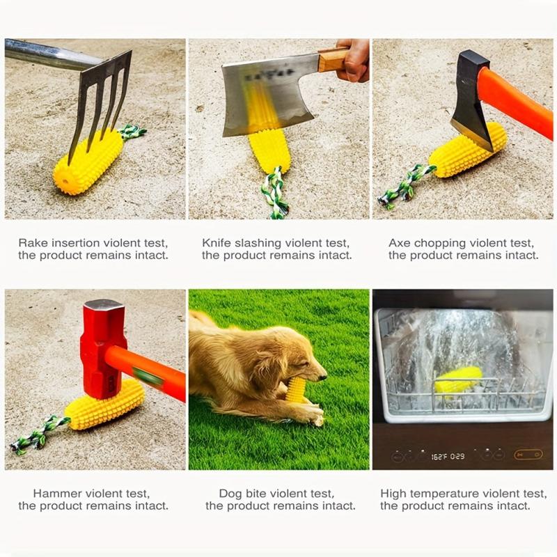 Corn Durable Dog Chew Toys Knot Rope Tough Squeaky Dog Grinding Teeth Toys