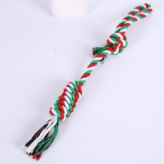 Christmas Teeth Cleaning Braided Rope Knot Pet Toy for Dog and Cat