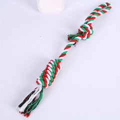 Christmas Teeth Cleaning Braided Rope Knot Pet Toy for Dog and Cat