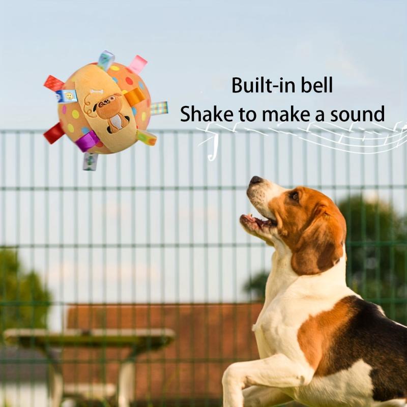 Durable Football Pet Toy With Straps Dog Chewing Plush Ball Toy