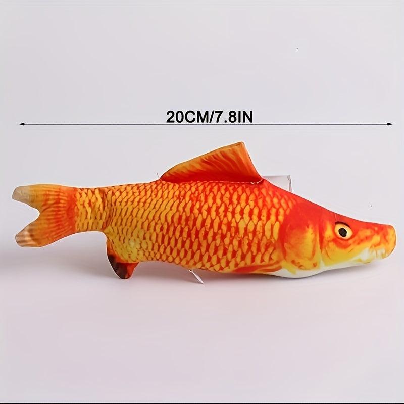 4pcs Interactive Cat Plush Fish Toys for Teasing Play