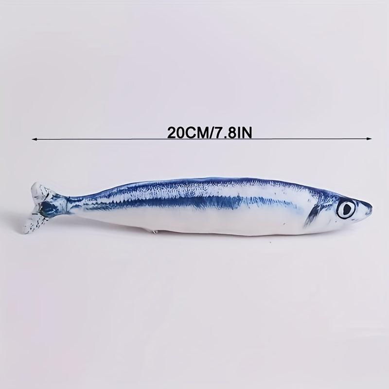 4pcs Interactive Cat Plush Fish Toys for Teasing Play