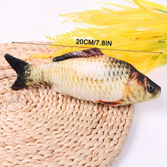 4pcs Interactive Cat Plush Fish Toys for Teasing Play