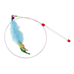 Feather Decor Cat Teaser Stick Toys - Interactive Toys for Cats