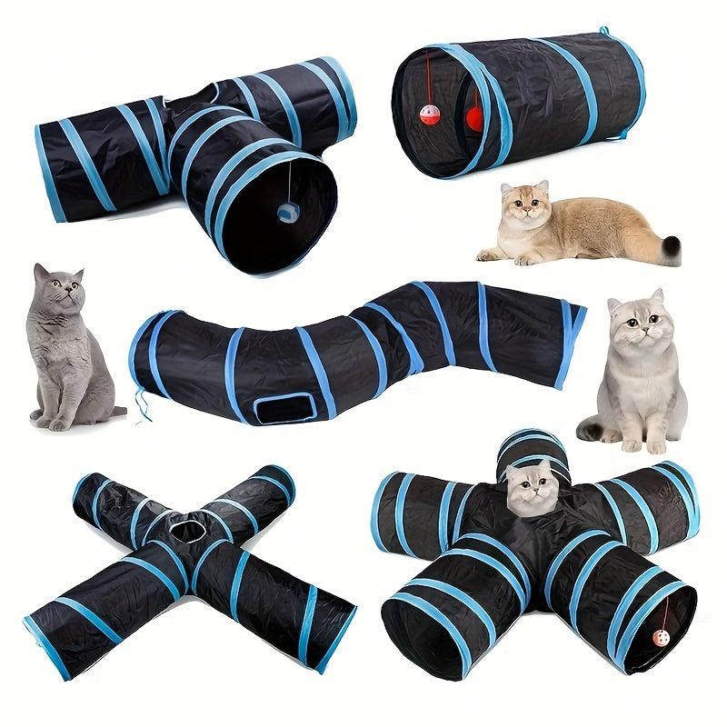 Collapsible Pet Cat Tunnel with Bonus Toy Balls