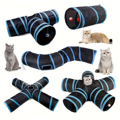 Collapsible Pet Cat Tunnel with Bonus Toy Balls