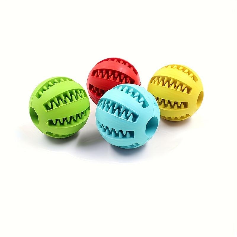 Dog Ball Toy Leaking Food Rubber Chew Molar Interactive