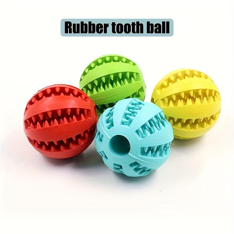 Dog Ball Toy Leaking Food Rubber Chew Molar Interactive