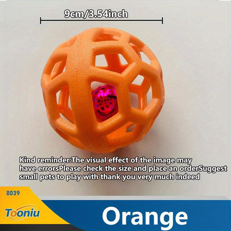 Durable Dog Hollow Bell Rubber Ball Toy for Teeth Cleaning